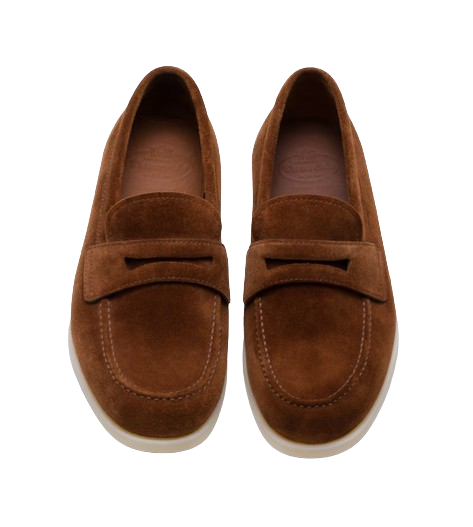 BURNT PORTSMOUTH SUEDE LOAFER | LIGHTWEIGHT LUXURY PENNY LOAFER FOR MEN