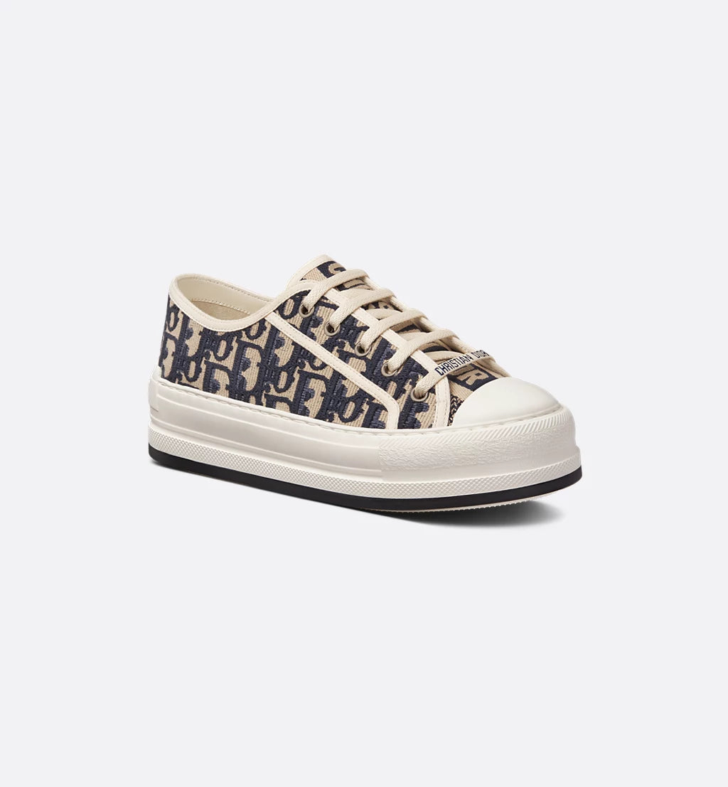 DIOR LUXURY SNEAKERS WALK’N’|  DIOR PLATFORM SNEAKER BLUE OBLIQUE
