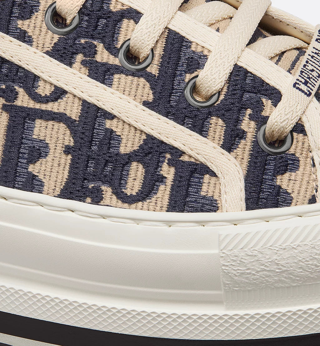 DIOR LUXURY SNEAKERS WALK’N’|  DIOR PLATFORM SNEAKER BLUE OBLIQUE