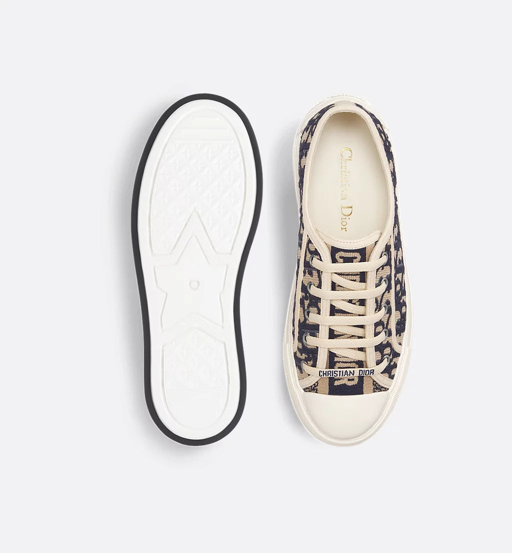 DIOR LUXURY SNEAKERS WALK’N’|  DIOR PLATFORM SNEAKER BLUE OBLIQUE