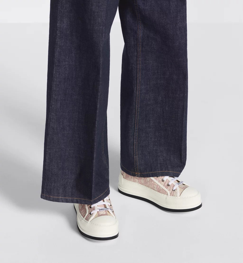 DIOR LUXURY SNEAKERS WALK’N’|  DIOR PLATFORM SNEAKER BLUE OBLIQUE