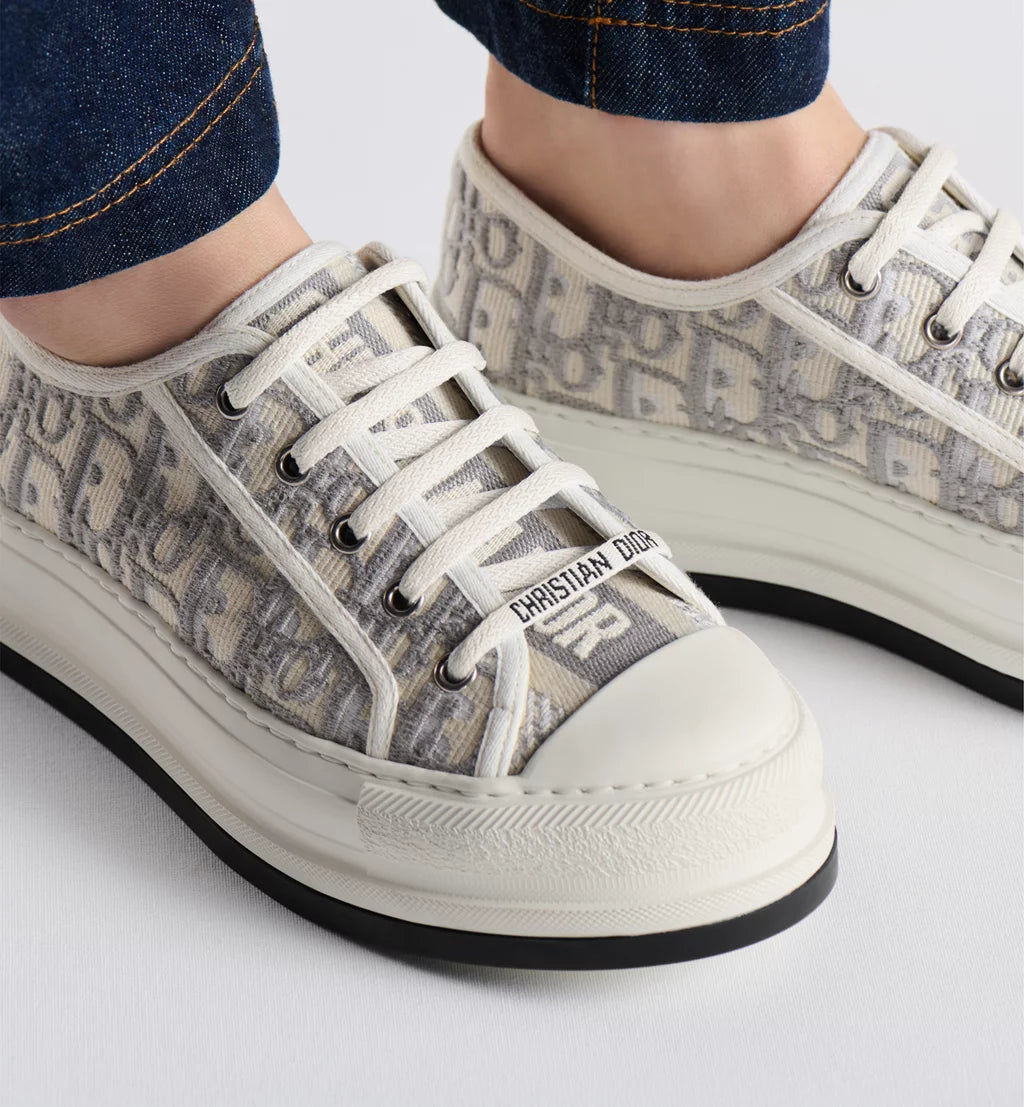 DIOR LUXURY SNEAKERS WALK’N’|  DIOR PLATFORM SNEAKER BLUE OBLIQUE