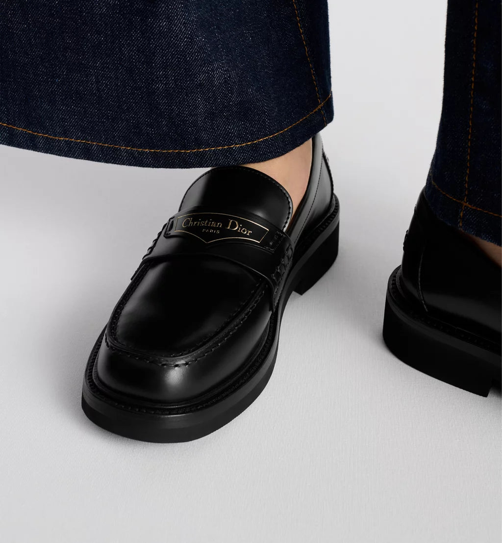 DIOR BOY LOAFER BLACK BRUSHED CALFSKIN | LUXURY DESIGNER LOAFER