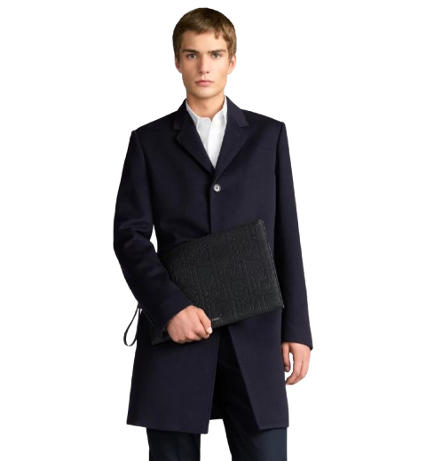 DIOR A4 POUCH BLACK DIOR GRAVITY LEATHER | LUXURY DESIGNER POUCH