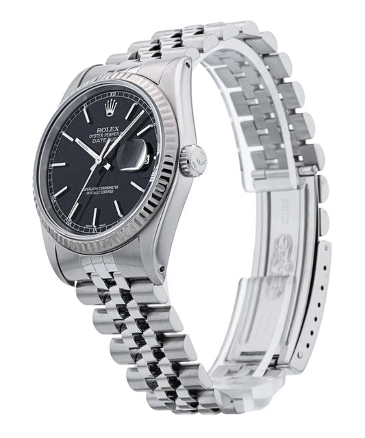 ROLEX DATEJUST 16234 | STEEL & WHITE GOLD FLUTED BEZEL WATCH