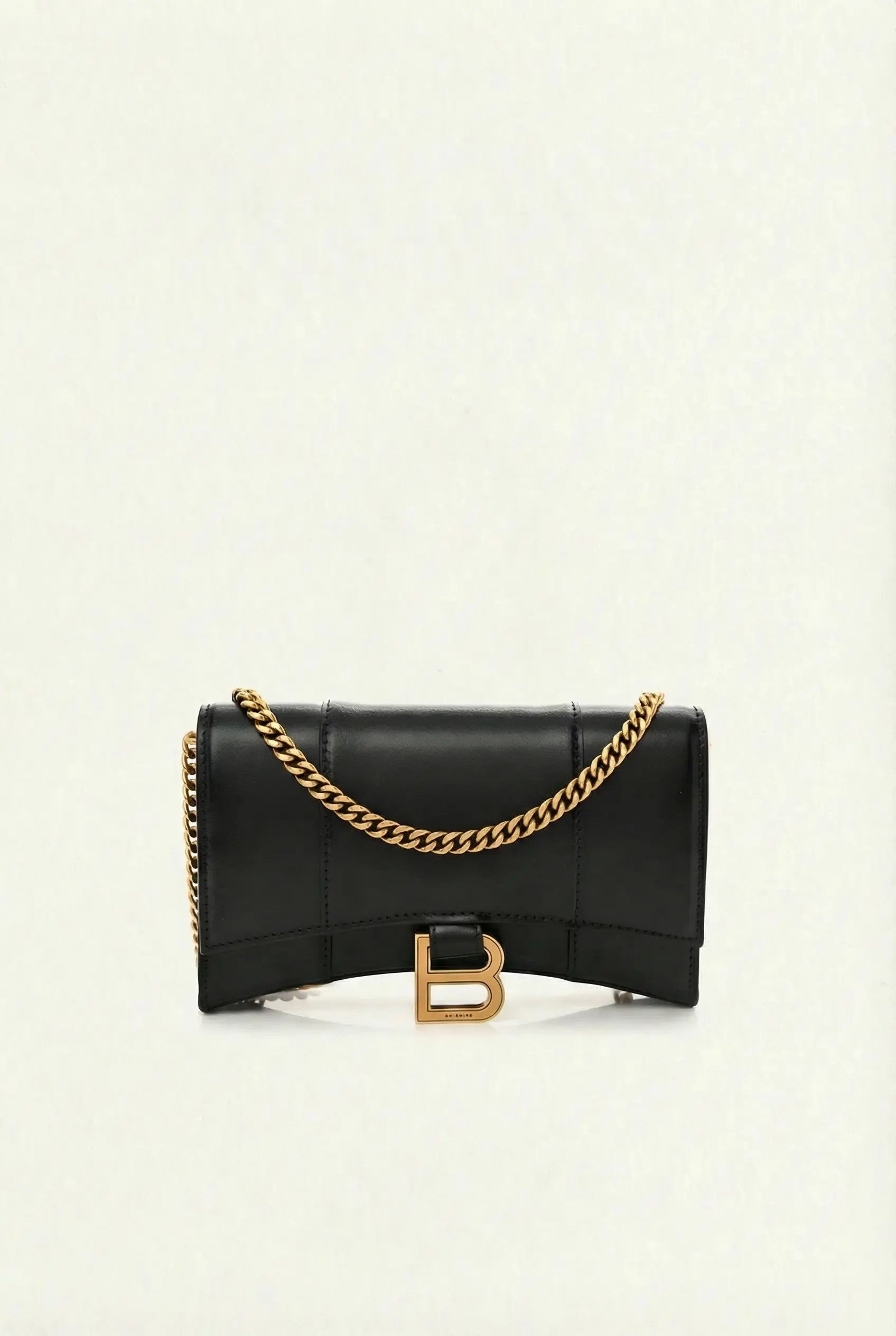 Balenciaga shiny Box Calfskin Hourglass – Black