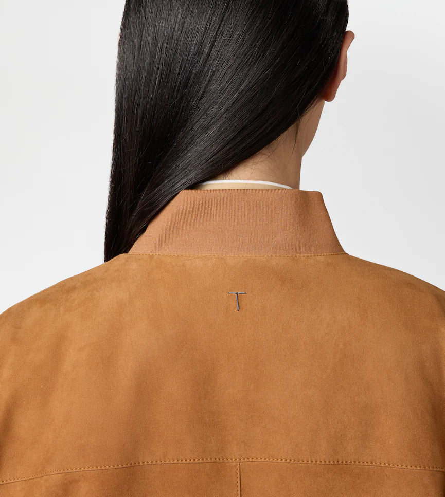 PASHMY SUEDE LEATHER BOMBER JACKET | LUXURY SOFT SUEDE OUTERWEAR