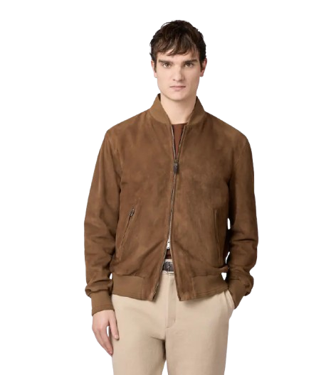 PASHMY SUEDE LEATHER BOMBER JACKET | LUXURY SOFT SUEDE OUTERWEAR
