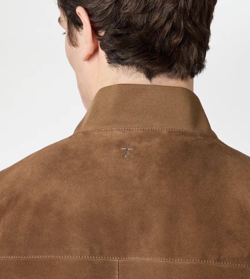PASHMY SUEDE LEATHER BOMBER JACKET | LUXURY SOFT SUEDE OUTERWEAR