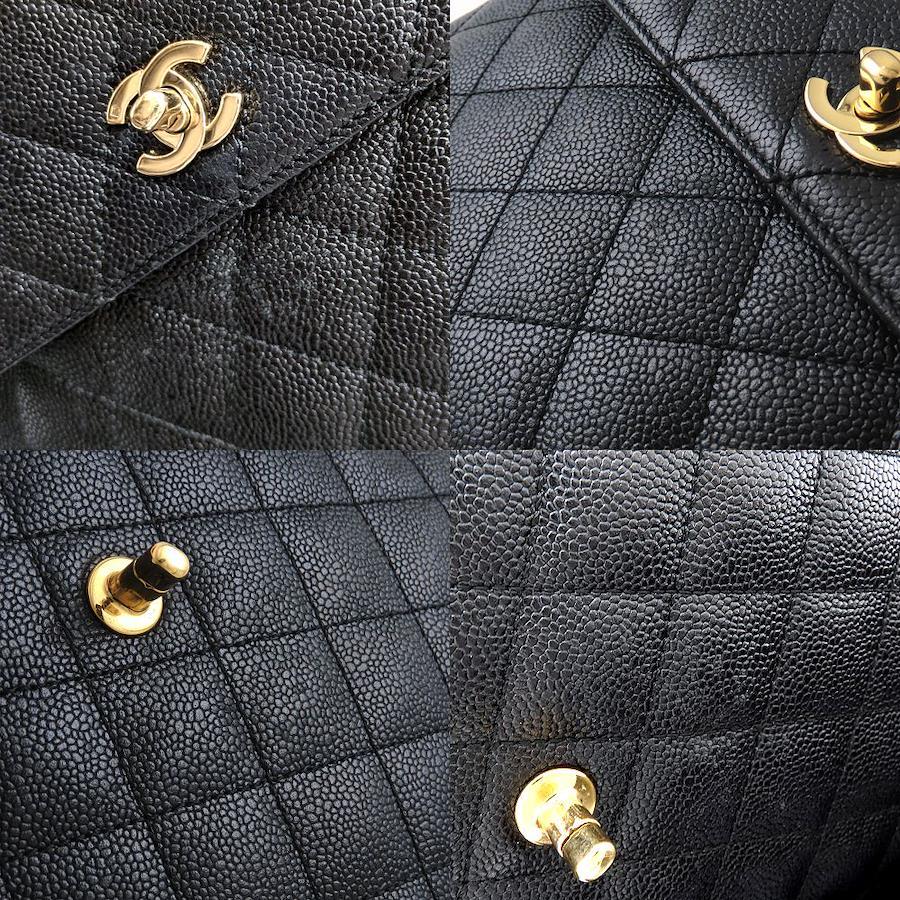 Chanel Matelassé Top Handle Bag A12397 Black Caviar Leather – Pre-Owned