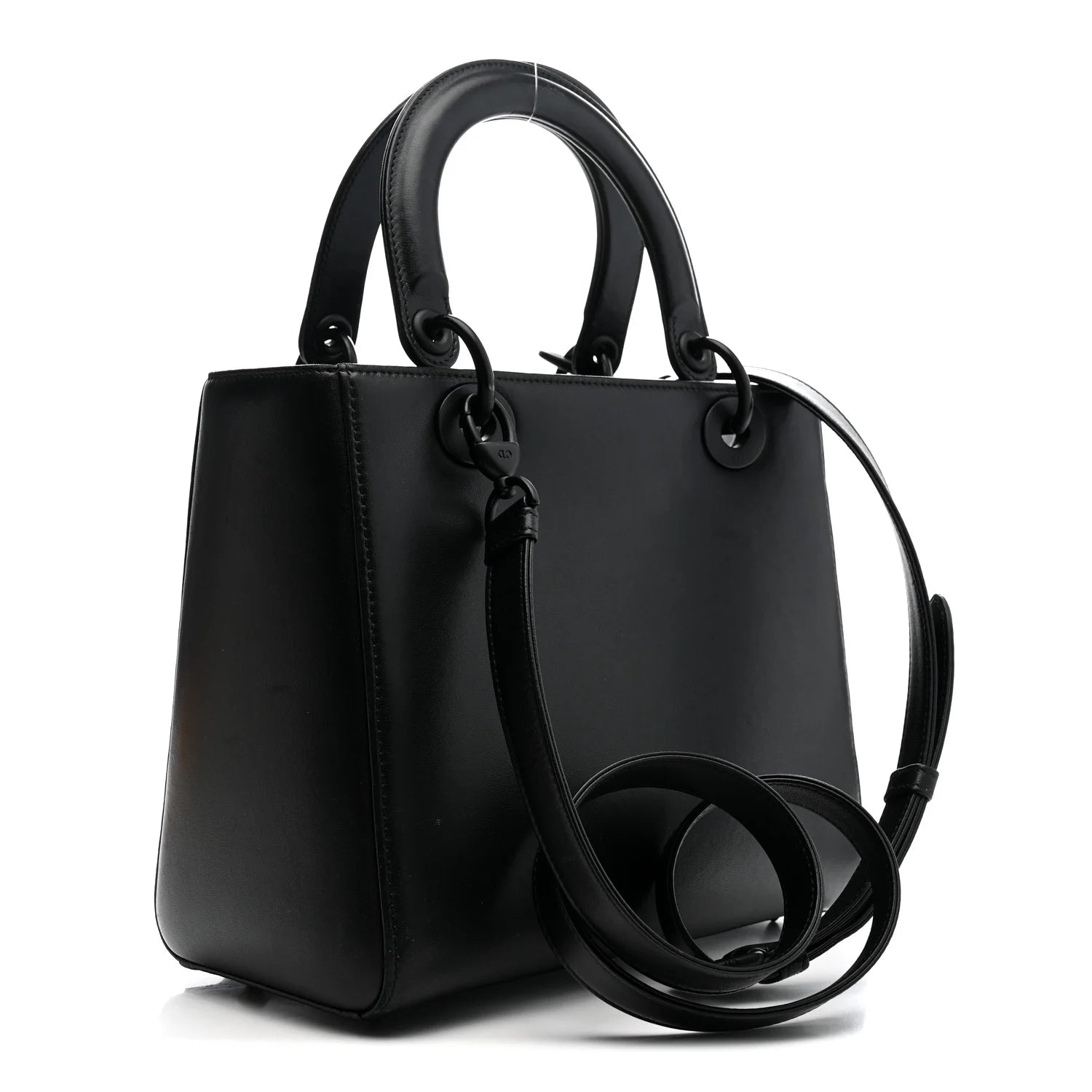 Dior — Ultra Matte Calfskin 3D Flower Embellished Medium Lady Dior Black