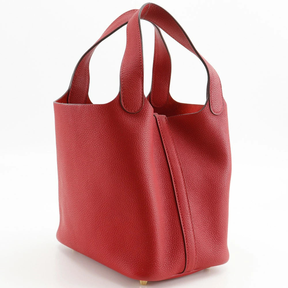 Hermès Picotin Lock 18 PM Red Taurillon Maurice Leather Handbag with Gold Hardware – Pre-Owned