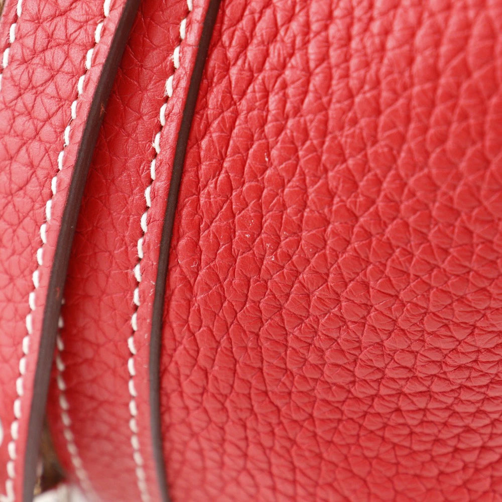 Hermès Picotin Lock Kazak 18 Two-Tone Taurillon Clemence Leather Handbag – Brown & Red – Pre-Owned