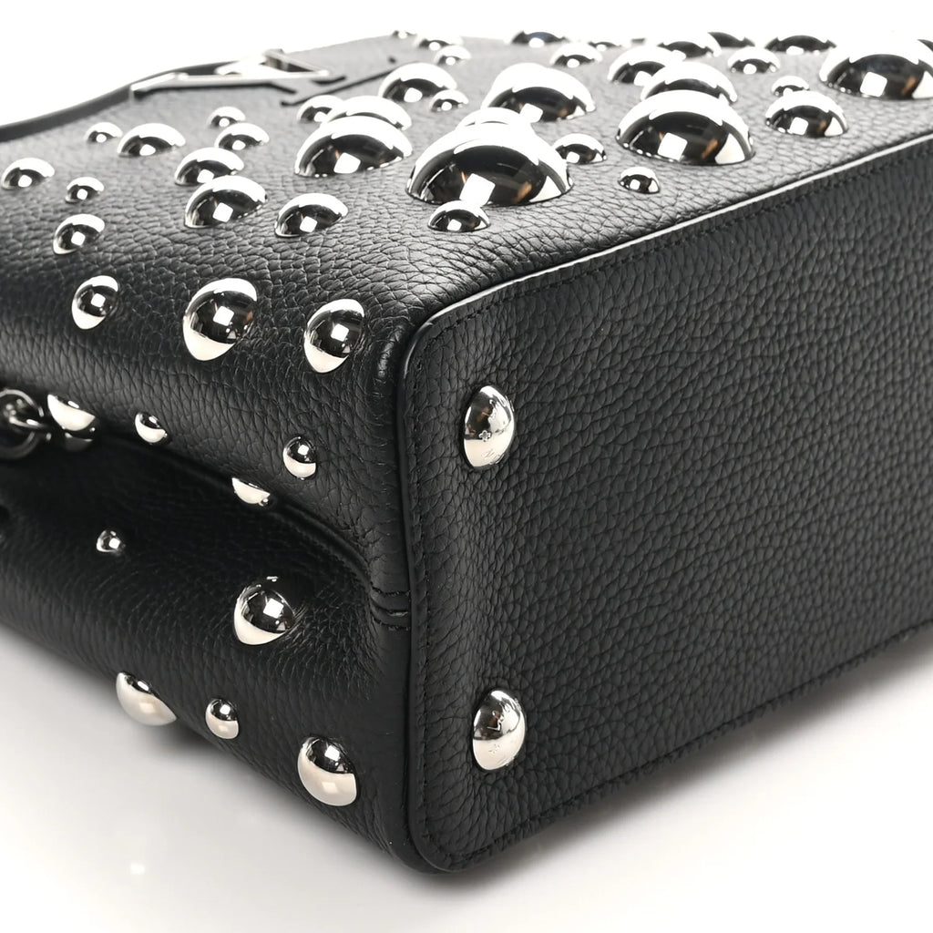 Louis Vuitton — LV X YK Taurillon Brass Metal Dots Capucine MM Black