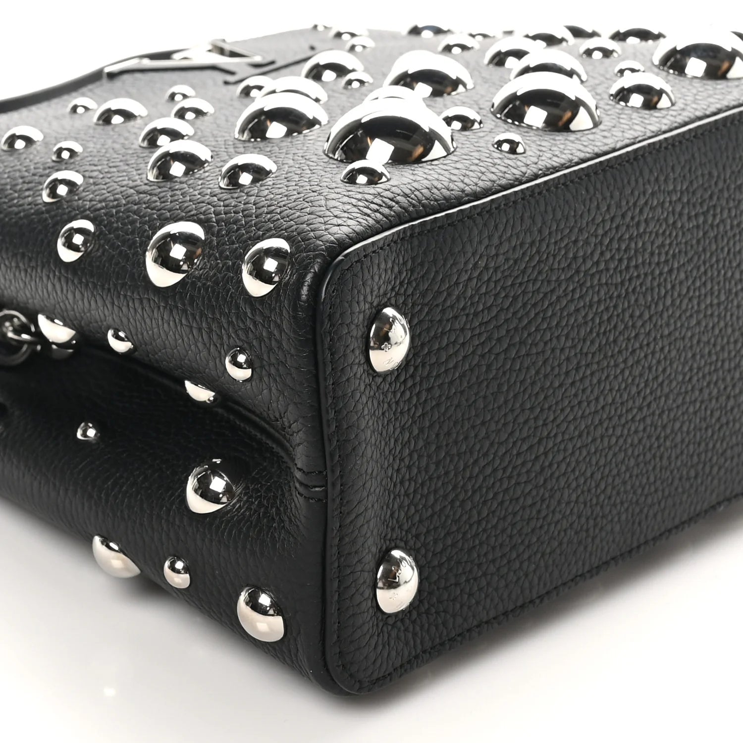 Louis Vuitton — LV X YK Taurillon Brass Metal Dots Capucine MM Black