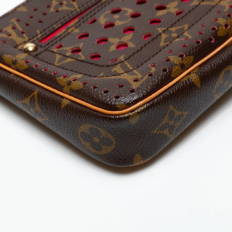 Louis Vuitton Monogram Perforated Pochette Accessoires 2006 Limited Edition Brown Bag – Very Good Condition | BeyVogue