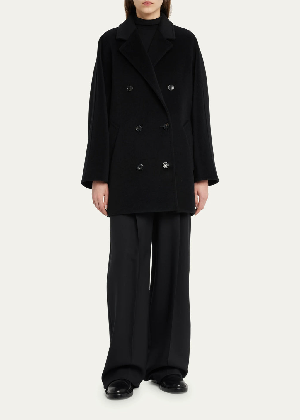 Max Mara - Rebus Wool Double-Breasted Short Coat