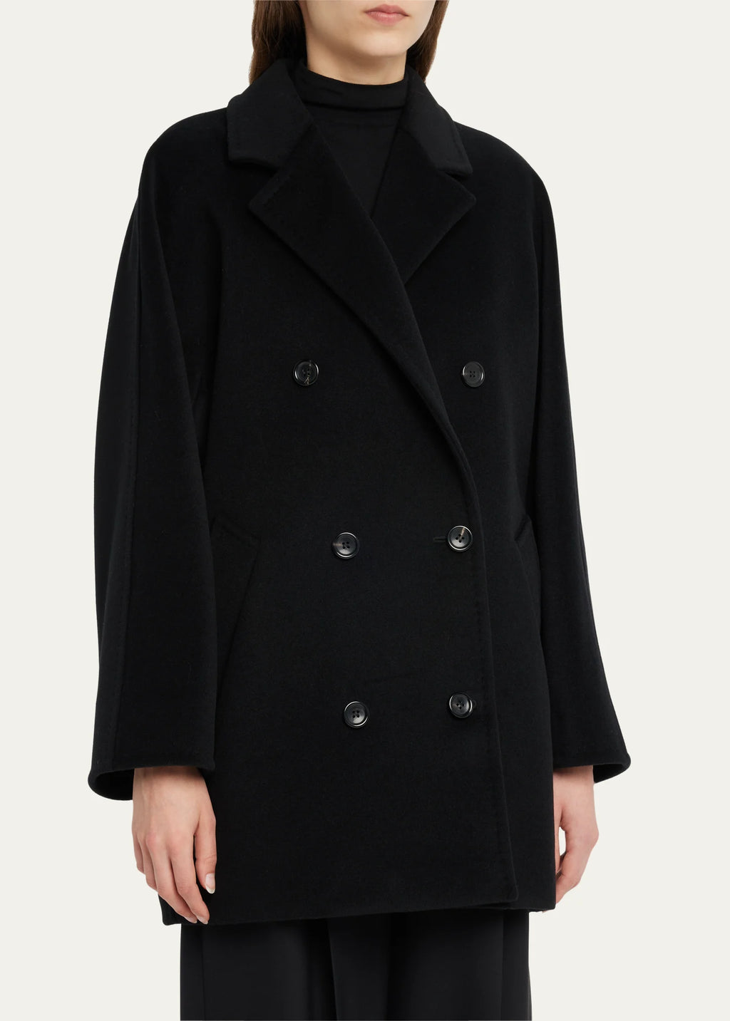 Max Mara - Rebus Wool Double-Breasted Short Coat