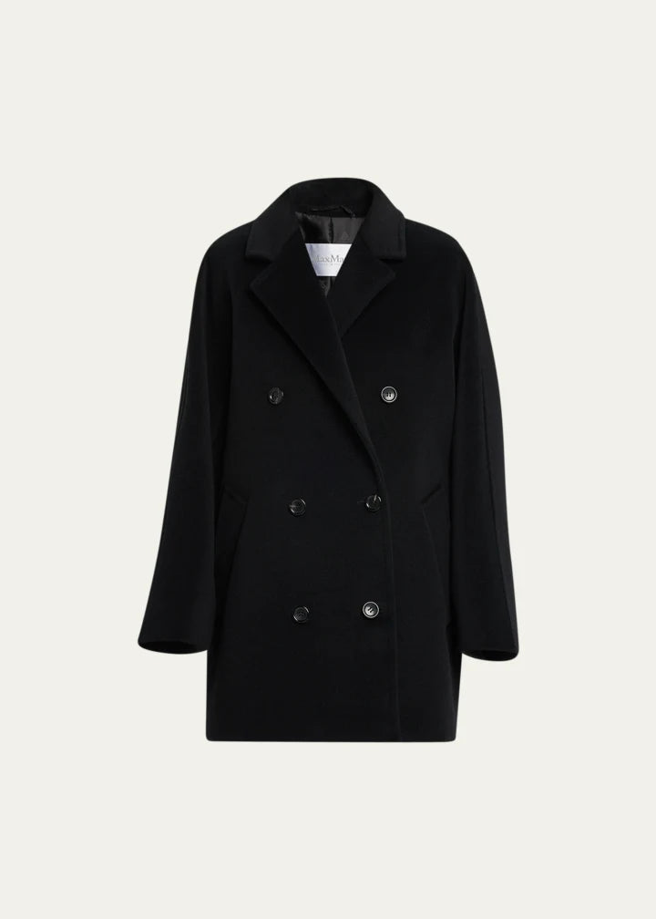 Max Mara - Rebus Wool Double-Breasted Short Coat
