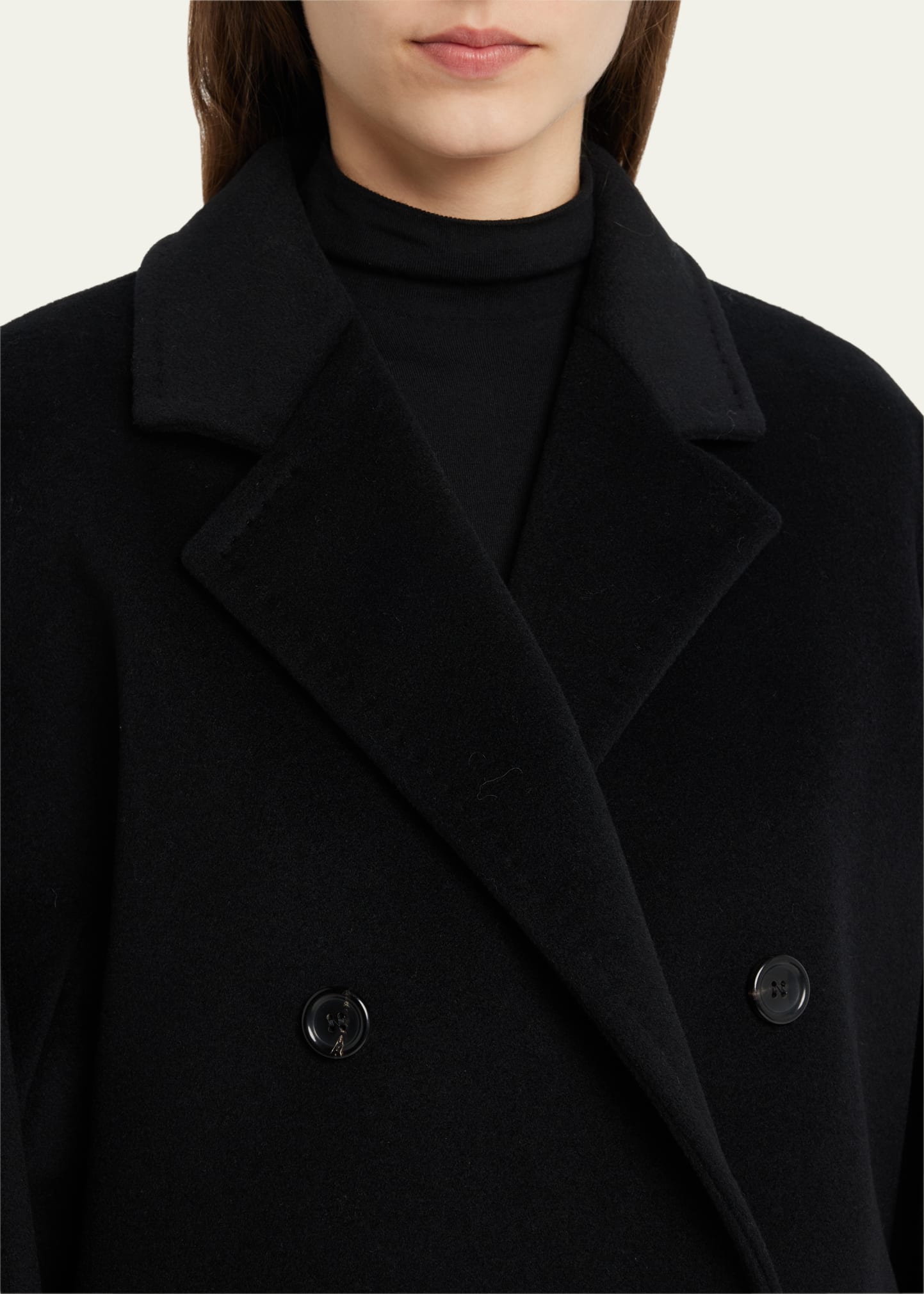 Max Mara - Rebus Wool Double-Breasted Short Coat