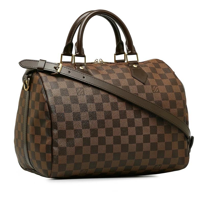 Louis Vuitton Speedy Bandoulière 30 Damier Ebene N41367 Brown 2-Way Handbag – Good Condition | BeyVogue