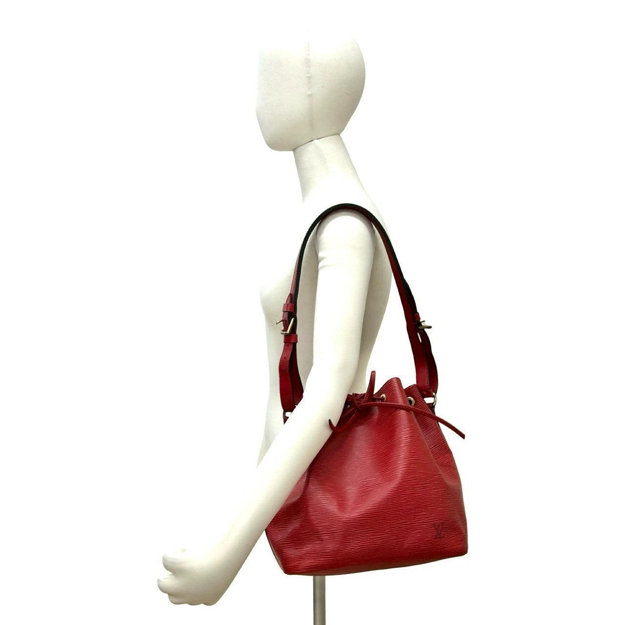Louis Vuitton Petit Noé Epi Leather Shoulder Bag Red Castilian with Pouch – Pre-Owned