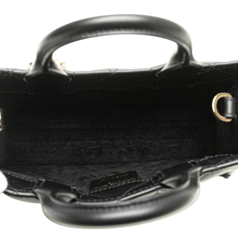 Dior Mini Book Tote Black Leather Macrocannage – Pre-Owned
