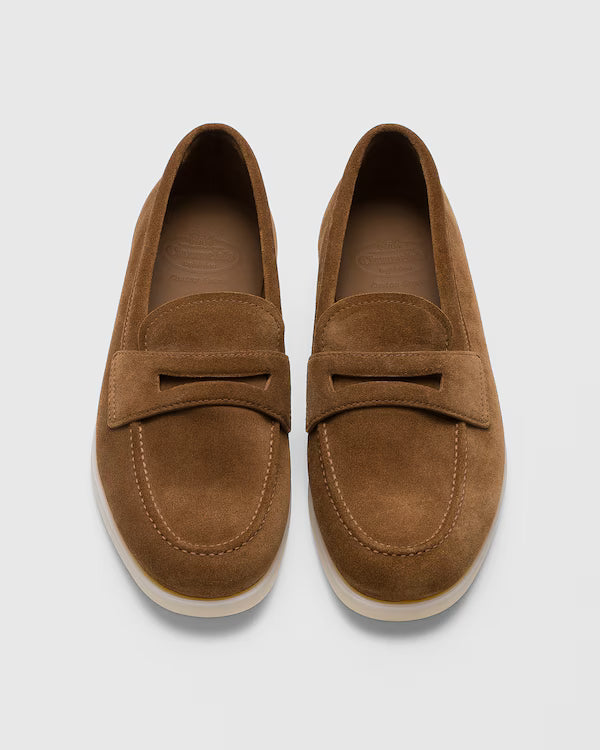 BURNT PORTSMOUTH SUEDE LOAFER | LIGHTWEIGHT LUXURY PENNY LOAFER FOR MEN