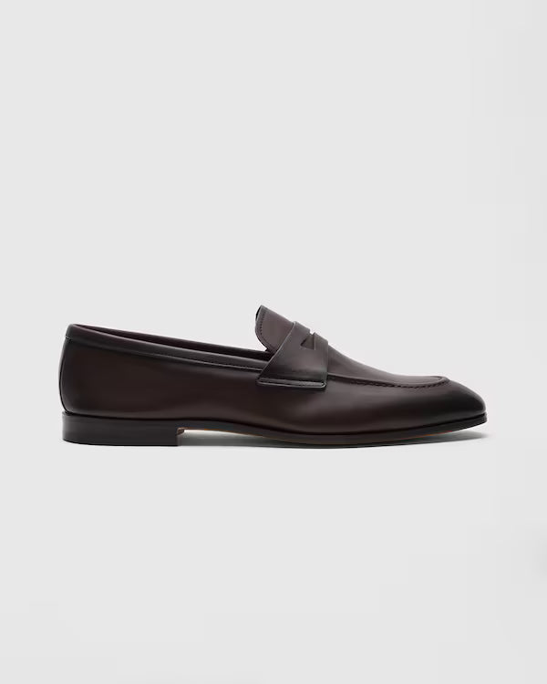 CHURCH’S BURNT MAESTEG CALFSKIN LOAFER | UNLINED LUXURY LEATHER SHOE