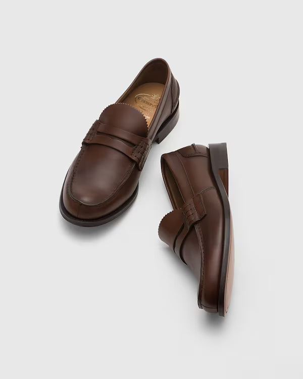CHURCH’S PEMBREY CALF LEATHER LOAFER - COGNAC  | MEN’S CLASSIC PENNY LOAFER