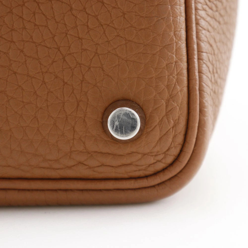 Hermès Picotin Lock Kazak 18 Two-Tone Taurillon Clemence Leather Handbag – Brown & Red – Pre-Owned