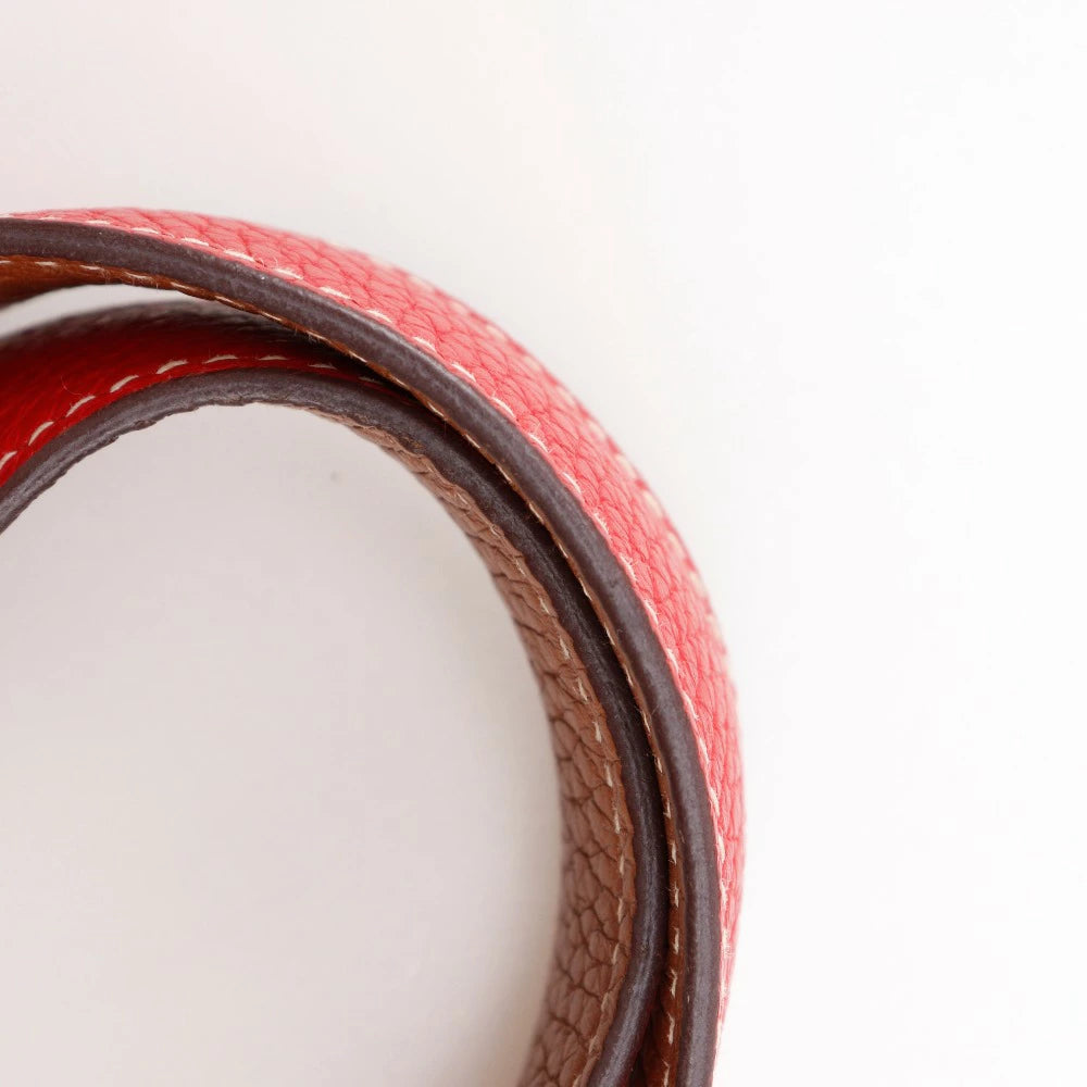 Hermès Picotin Lock Kazak 18 Two-Tone Taurillon Clemence Leather Handbag – Brown & Red – Pre-Owned