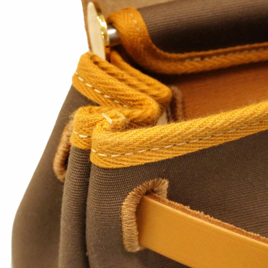 Hermès Herbag Zip PM Toile Officier Natural Leather 2-Way Bag with Gold Hardware – Pre-Owned