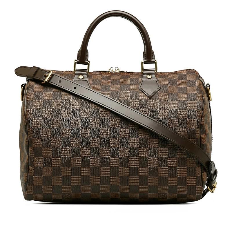 Louis Vuitton Speedy Bandoulière 30 Damier Ebene N41367 Brown 2-Way Handbag – Good Condition | BeyVogue