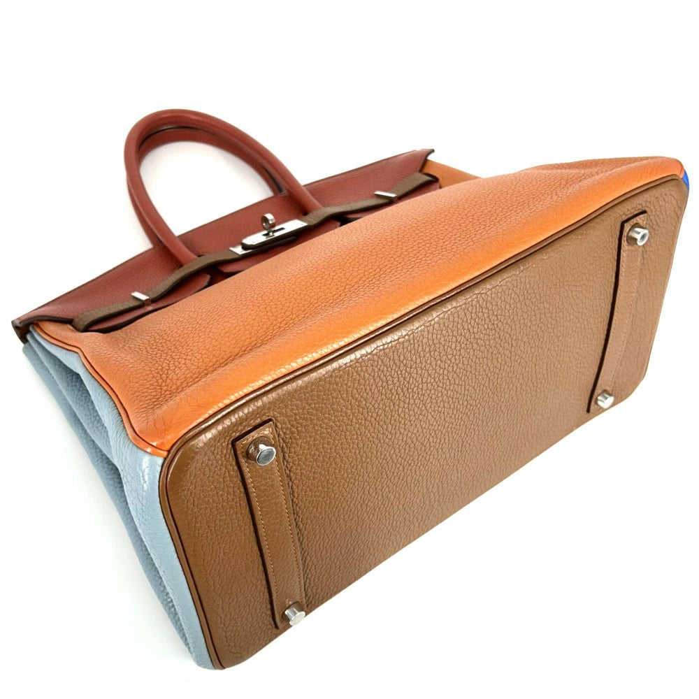 Hermès Birkin 35 Harlequin Multicolor Taurillon Leather Handbag with Palladium Hardware – Pre-Owned (2012 P Stamp)