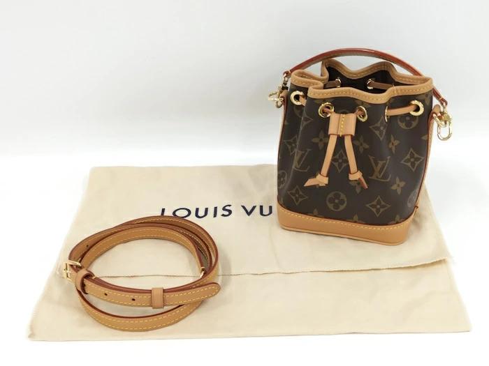 Louis Vuitton Nano Noé Monogram M81266 Mini Bucket Crossbody Bag – Like New Condition | BeyVogue