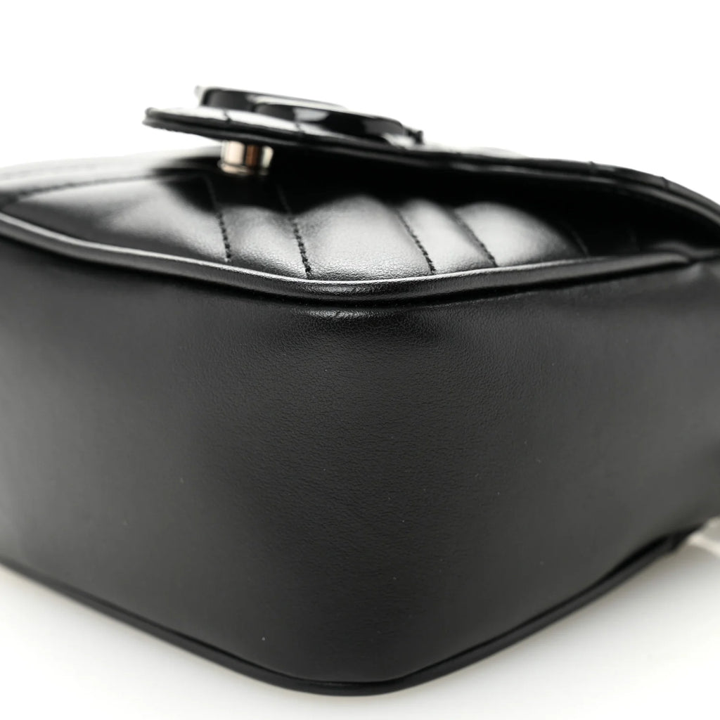 Gucci GG Marmont Matelassé Monochrome Chain Mini Belt Bag - Calfskin