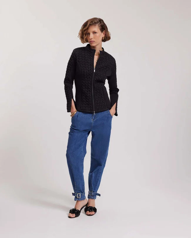ANNA-F JACKET – ELEGANT STRUCTURED TEXTURED JACKET | WOMEN’S PARISIAN STYLE
