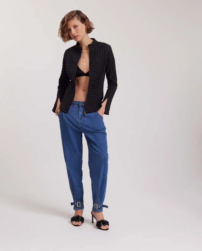 ANNA-F JACKET – ELEGANT STRUCTURED TEXTURED JACKET | WOMEN’S PARISIAN STYLE