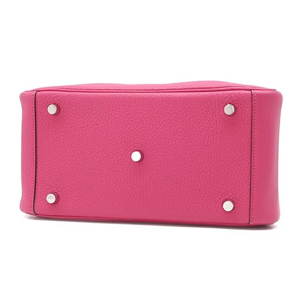 Hermès Lindy 26 Rose Shocking Taurillon Clemence Leather Shoulder Bag with Palladium Hardware – Pre-Owned, Like New